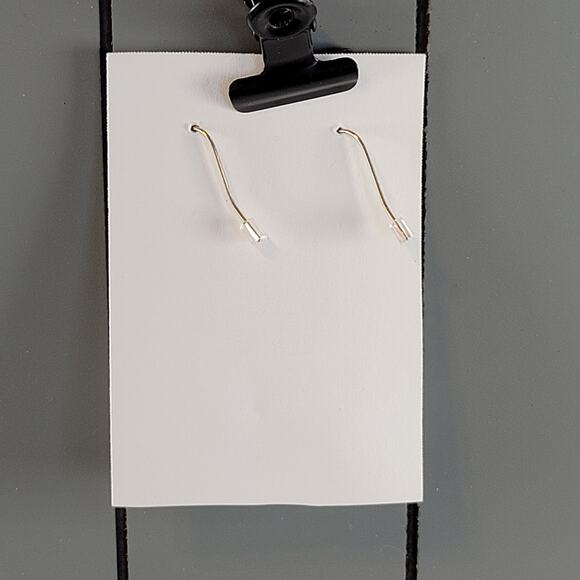 Handmade Snowman Earrings White Bead Holiday Drop Pierced Hook 2.25" Dangle - Picture 5 of 7